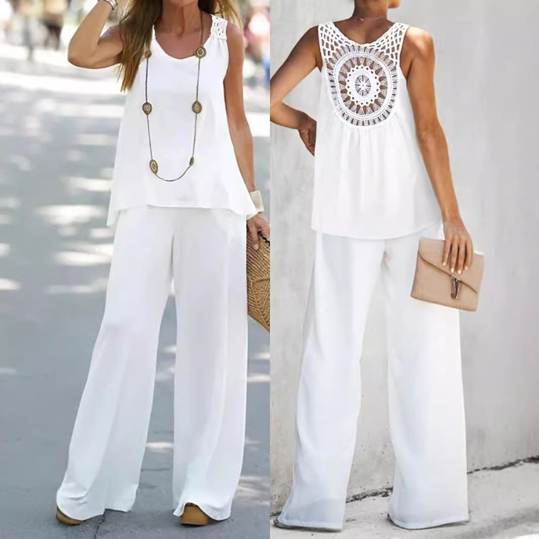 Sahara Breeze Two-Piece Set – Relaxed Wide-Leg Summer Outfit