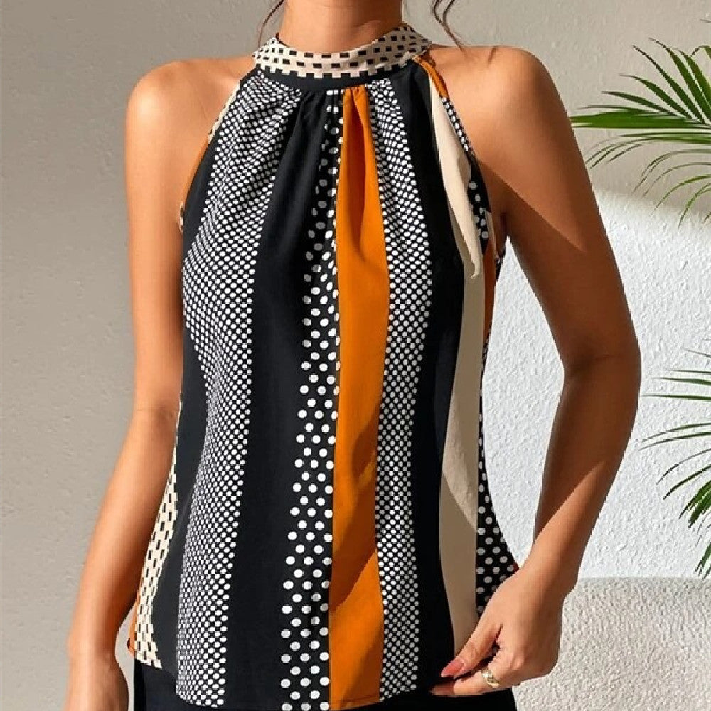 Coastal Glow Halter Top Color Matching Camisole