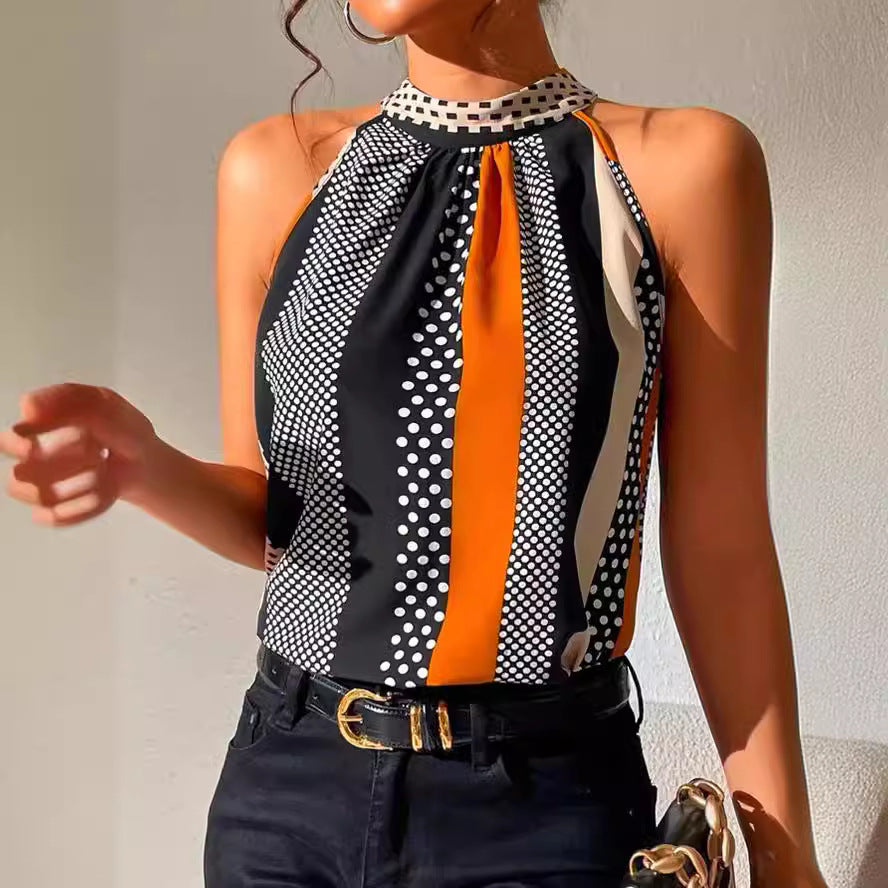 Coastal Glow Halter Top Color Matching Camisole