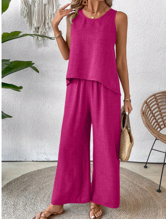 Sahara Breeze Two-Piece Set – Relaxed Wide-Leg Summer Outfit